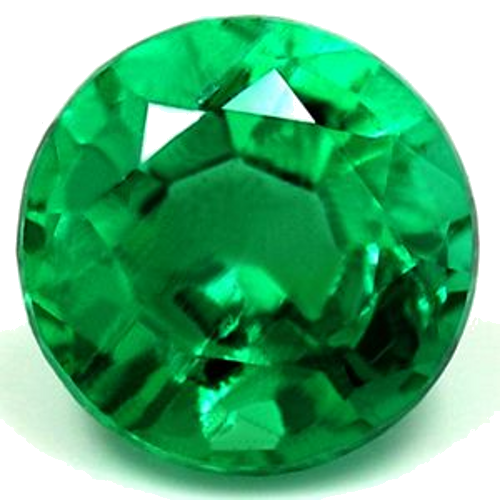 0.6 carat GREEN Round Smaragdas (1)