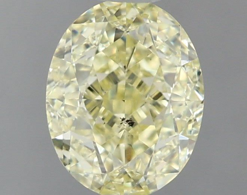 1.02 carat Fancy Light Yellow-SI1 Natūralus Oval Deimantas (1)