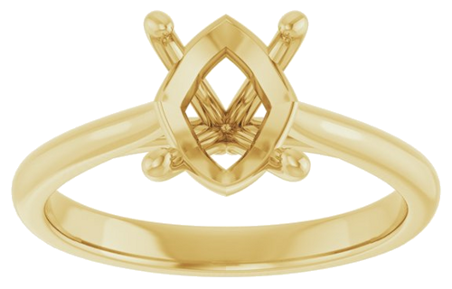 Sužadėtuvių Žiedas „Solitaire“ 750 Geltonojo Aukso Oval 9mm x 7mm (3)