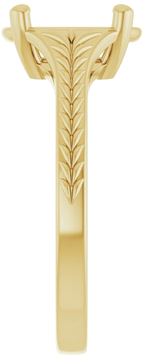 Sužadėtuvių Žiedas „Solitaire“ 14k yellow gold Elongated Cushion 8mm x 6mm (4)