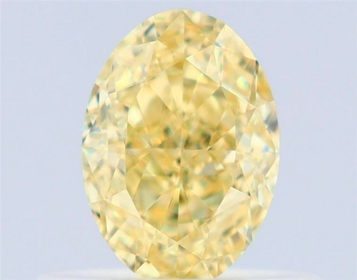 0.52 carat Fancy Yellow-VVS1 Natūralus Oval Deimantas (1)
