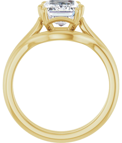 Sužadėtuvių Žiedas 14k yellow gold Emerald 8.5mm x 6.5mm (7)