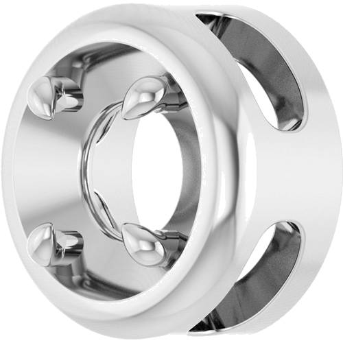 Pakabukas „Solitaire Slide“ 14k white gold Round 5mm (2)