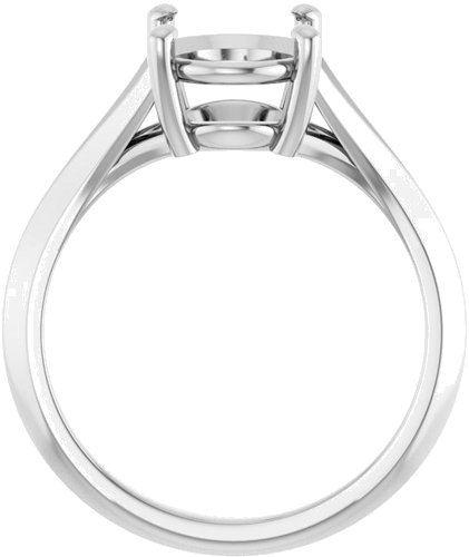 Sužadėtuvių Žiedas „Solitaire Split Shank“ 10k white gold Oval 10mm x 8mm (2)