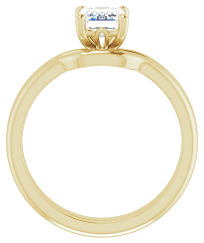 14K Yellow 7x5 mm Emerald Solitaire Engagement Ring Mounting (7)