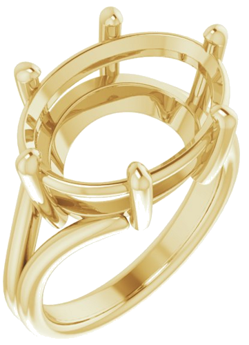 Sužadėtuvių Žiedas „Solitaire“ 585 Geltonojo Aukso Oval 16mm x 12mm (1)