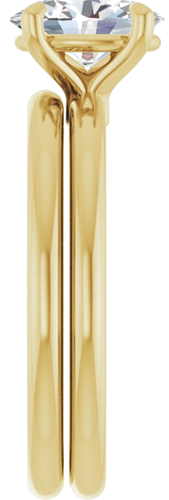 10K Yellow 8x6 mm Oval Solitaire Engagement Ring Mounting (9)