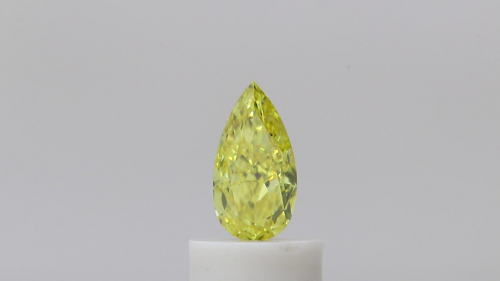 0.5 carat Fancy Vivid Yellow-SI1 Natūralus Pear Deimantas (1)