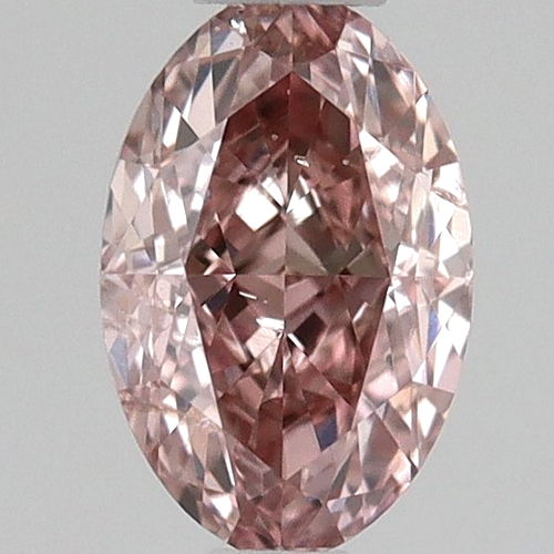 0.3 carat Fancy Orangey Pink-SI1 Natūralus Oval Deimantas (1)