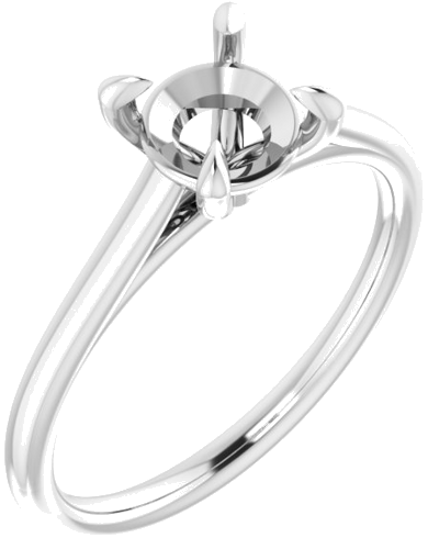 Sužadėtuvių Žiedas „Solitaire“ 950 Platinos Round 6.5mm (1)