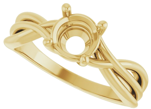 Sužadėtuvių Žiedas „Solitaire“ 14k yellow gold Round 6.5mm (5)