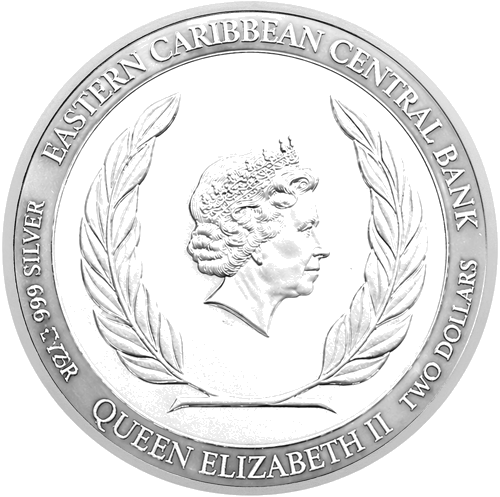 1 oz Ungurys 2022 Karibų salos sidabrinė moneta (2)