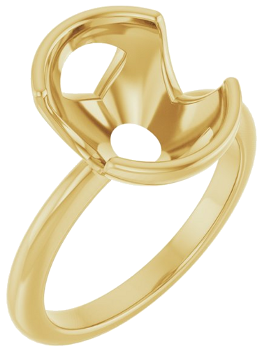 Sužadėtuvių Žiedas „Half-Bezel“ 10k yellow gold Oval 12mm x 10mm (1)