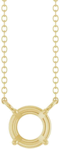 Pakabukas „Solitaire“ 14k yellow gold Round 6mm (1)
