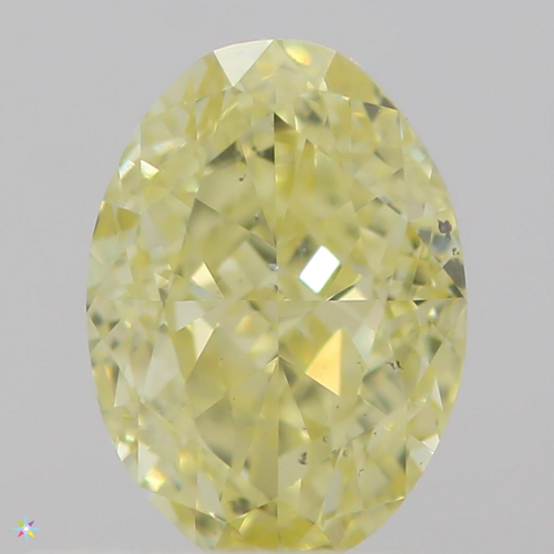 0.5 carat Fancy Intense  Yellow-SI1 Natūralus Oval Deimantas (1)