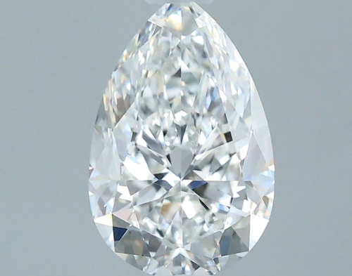 0.59 carat E-VVS2 Natūralus Pear Deimantas (1)