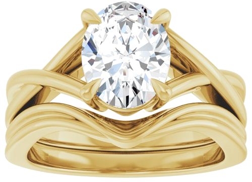 Sužadėtuvių Žiedas „Claw-Prong Solitaire“ 14k yellow gold Oval 9mm x 7mm (8)