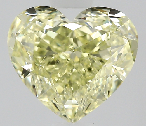1.02 carat Fancy Light Yellow-VVS1 Natūralus Heart Deimantas (1)