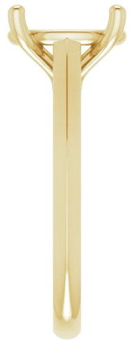 14K Yellow 11x9 mm Oval Solitaire Engagement Ring Mounting (4)