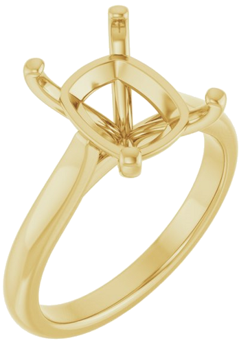 Sužadėtuvių Žiedas 14k yellow gold Elongated Cushion 11mm x 9mm (1)