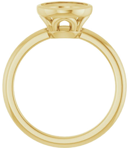 Sužadėtuvių Žiedas „Bezel-Set“ 14k yellow gold Round 8mm (2)