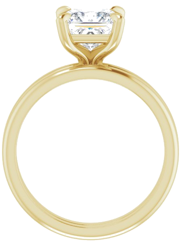 Sužadėtuvių Žiedas „Solitaire“ 585 Geltonojo Aukso Square 6.5mm (7)