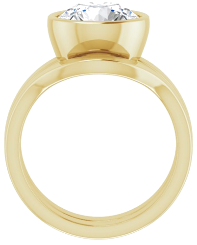 Sužadėtuvių Žiedas „Bezel-Set Solitaire“ 14k yellow gold Round 9.4mm (7)