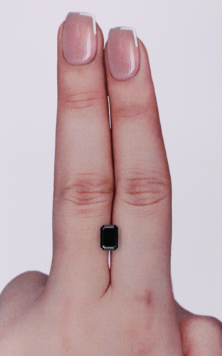 0.9 carat Fancy Black-VVS2 Natūralus Emerald Deimantas (1)
