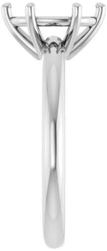 Sužadėtuvių Žiedas 14k white gold Oval 9mm x 7mm (4)