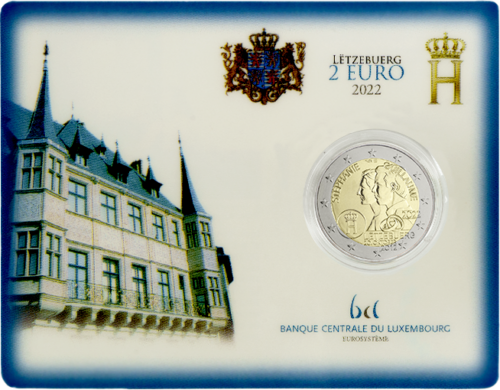 2022 Luxembourg 10 years wedding 2 euro BU coin in card (1)