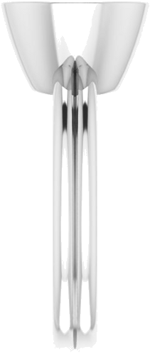 Sužadėtuvių Žiedas „Bezel-Set Solitaire“ 14k white gold Round 8.8mm (4)