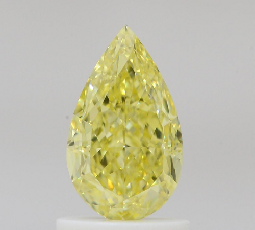 1.12 carat Fancy Intense Yellow-VS2 Natūralus Pear Deimantas (1)