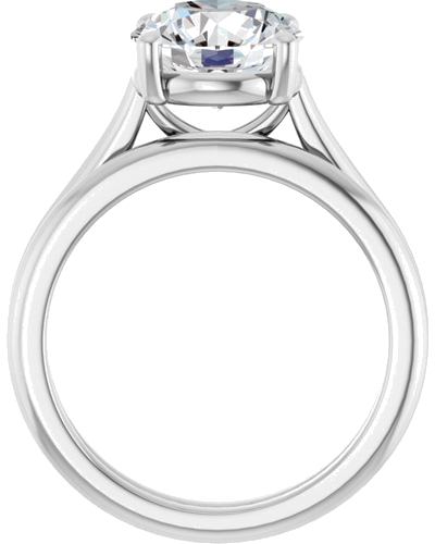 Sužadėtuvių Žiedas 14k white gold Round 8.8mm (7)