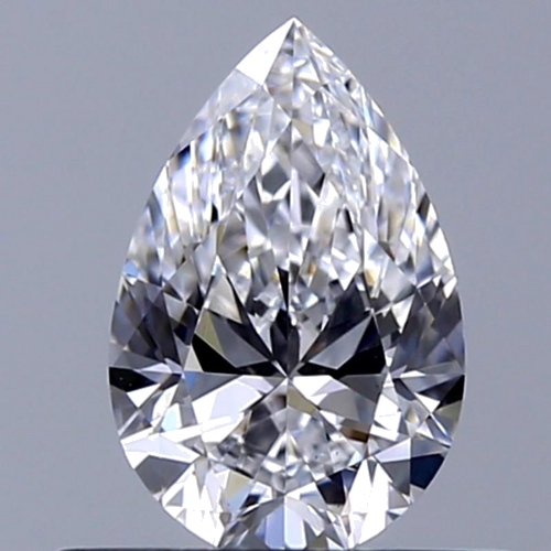 0.5 carat D-VS2 Natūralus Pear Deimantas (1)