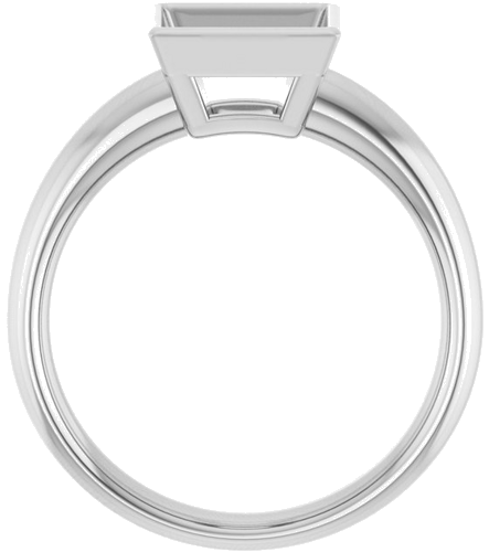 Sužadėtuvių Žiedas „Bezel-Set Solitaire“ 585 Baltojo Aukso Square 7mm (2)