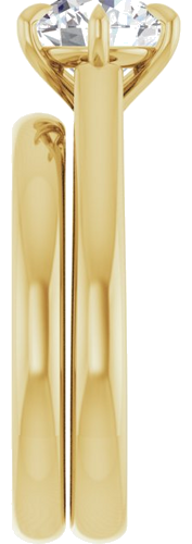 Sužadėtuvių Žiedas „Claw-Prong“ 14k yellow gold Round 7.4mm (9)
