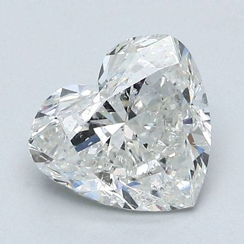 1.7 carat H-SI2 Natūralus Heart Deimantas (1)