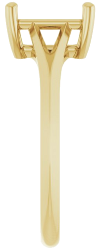 Sužadėtuvių Žiedas „Solitaire Split Shank“ 14k yellow gold Emerald 8mm x 6mm (4)
