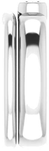 10K White 4.4 mm Round Half Bezel Solitaire Engagement Ring Mounting (9)