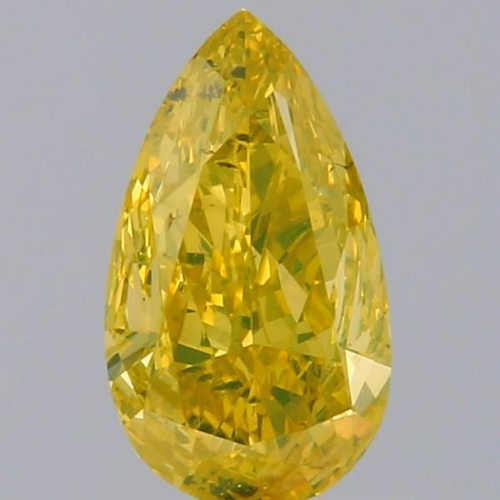 0.5 carat Fancy Intense  Yellow-SI1 Natūralus Pear Deimantas (1)