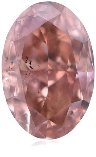 0.5 carat Fancy Deep Brownish Orangey Pink-SI2 Natūralus Oval Deimantas (1)