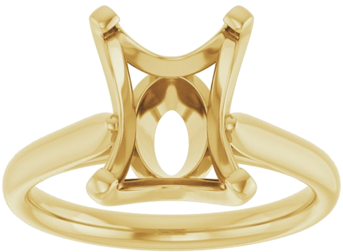 Sužadėtuvių Žiedas „Solitaire“ 14k yellow gold Emerald 10mm x 8mm (3)