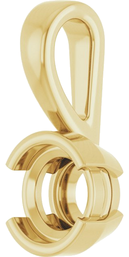 Pakabukas „Half Bezel Solitaire Charm“ 14k yellow gold Round 5.8mm (2)