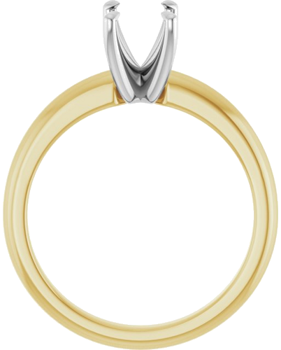 Sužadėtuvių Žiedas „Solitaire“ 750 Baltojo Ir Geltonojo Aukso Emerald 7mm x 5mm (2)