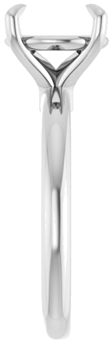 Sužadėtuvių Žiedas „Claw-Prong Euro Shank“ 14k white gold Round 9.4mm (4)