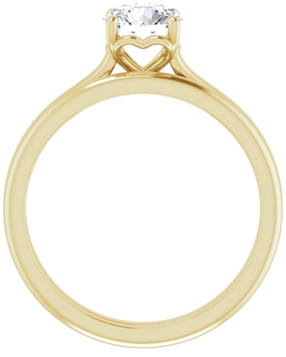 14K Yellow  6 mm Round Solitaire Engagement Ring Mounting (7)