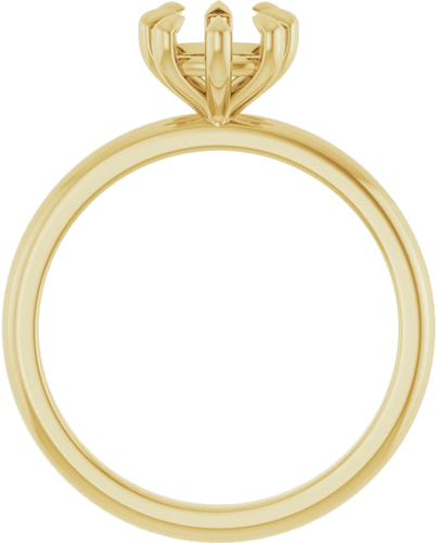 Sužadėtuvių Žiedas „Claw-Prong“ 18k yellow gold Cushion 6mm (2)
