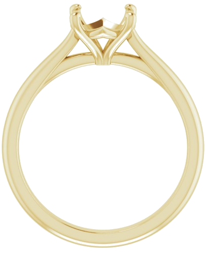 14K Yellow 7.4 mm Round Solitaire Engagement Ring Mounting (2)