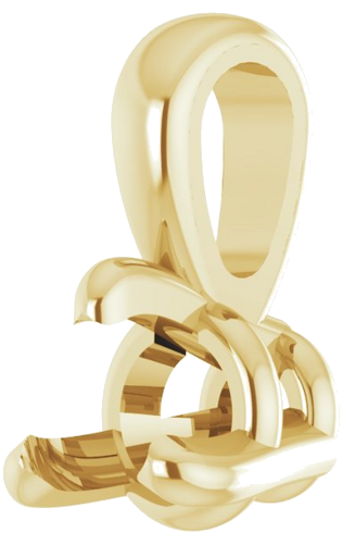 14K Yellow 2.5 mm Round  3-Prong Pendant Mounting (2)
