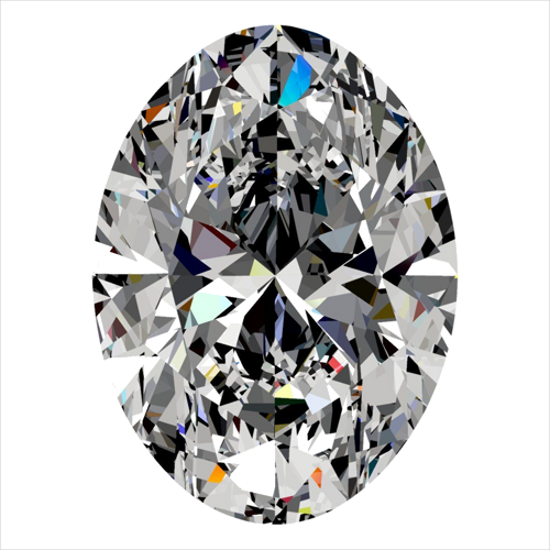 0.6 carat I-VS2 Natūralus Oval Deimantas (1)